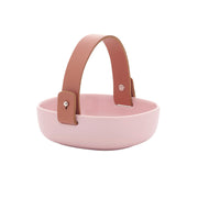 Marimekko Pikku Koppa Pink Serving Dish w/ Leather Handle