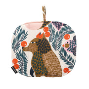 Marimekko Ketunmarja Off White / Brown / Pink Pot Holder