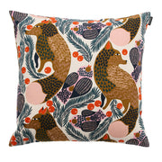 Marimekko Ketunmarja Off White / Brown / Pink Throw Pillow