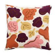 Marimekko Kukasta Kukkaan White / Terracotta / Orange Throw Pillow