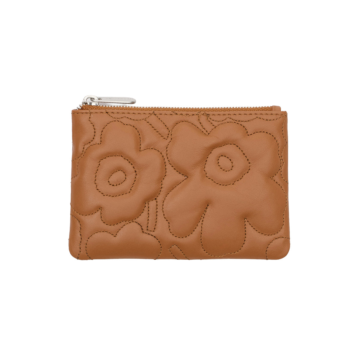 Marimekko Unikko Brown Leather Wallet Pouch