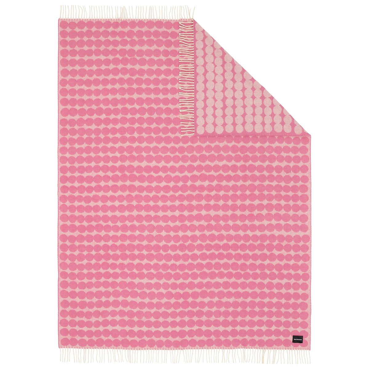Marimekko Rasymatto Rose / Off White Wool Throw Blanket