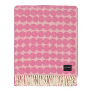 Marimekko Rasymatto Rose / Off White Wool Throw Blanket