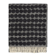Marimekko Rasymatto Black / Light Grey Wool Throw Blanket