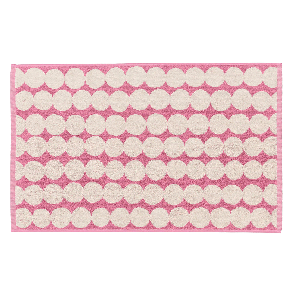 Marimekko Rasymatto Off White / Rose Pink Bath Floor Towel