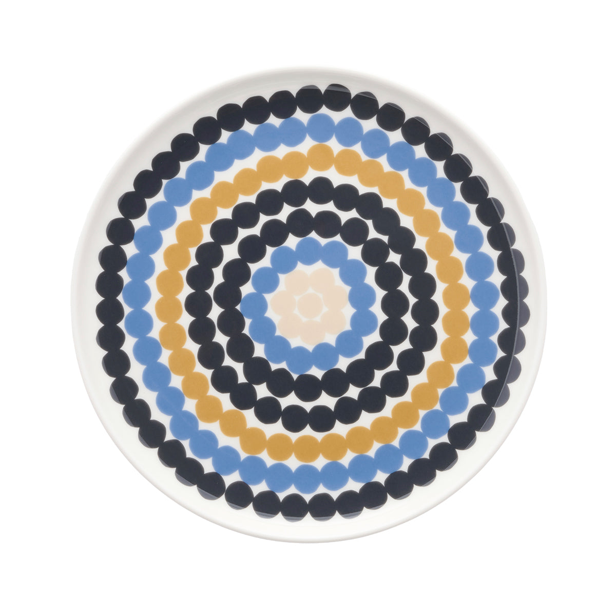 Marimekko Rasymatto White / Dusty Blue / Charcoal Salad Plate