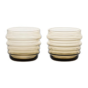 Marimekko Socks Rolled Down Brown Glass Tumblers - Set of 2