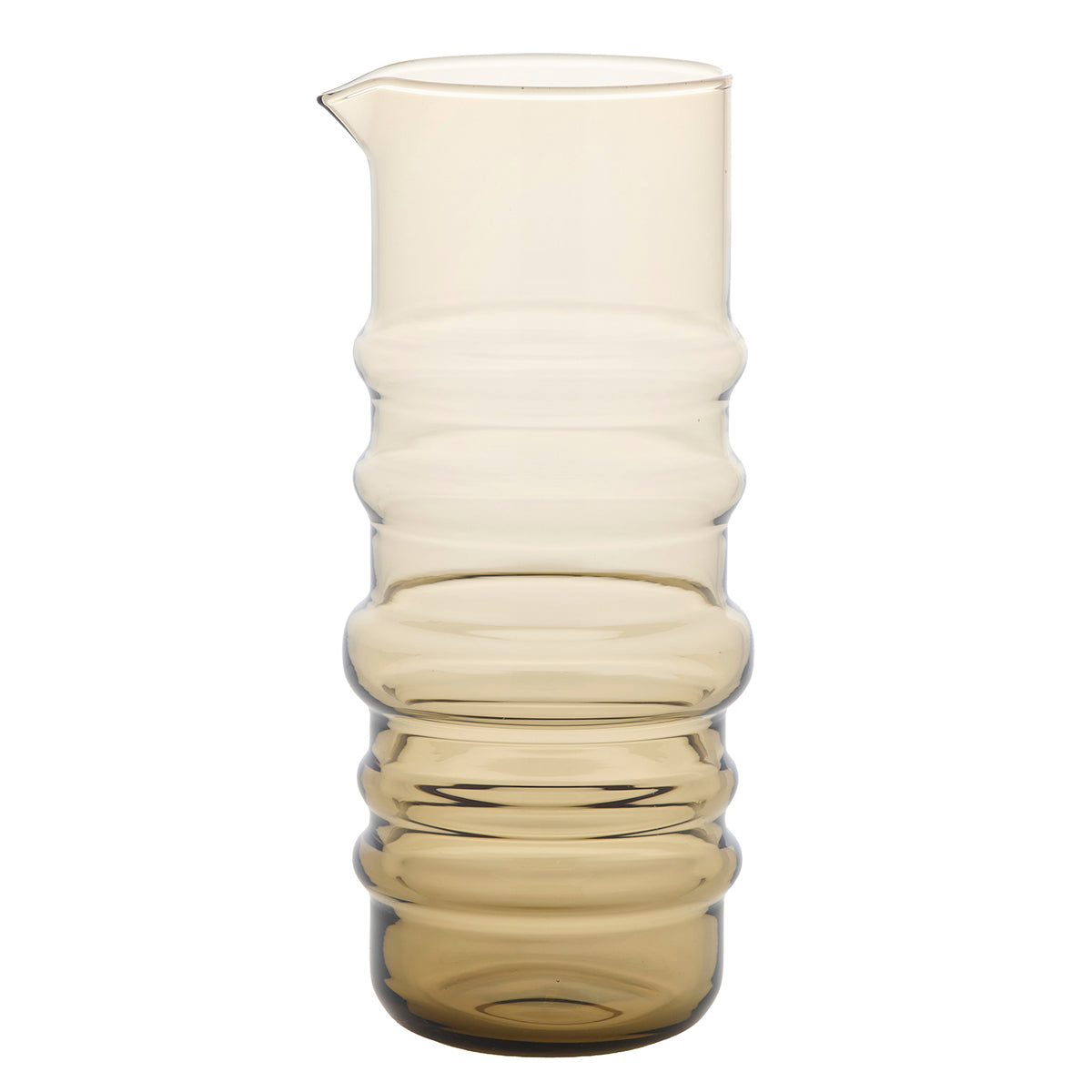 Marimekko Socks Rolled Down Brown Glass Pitcher