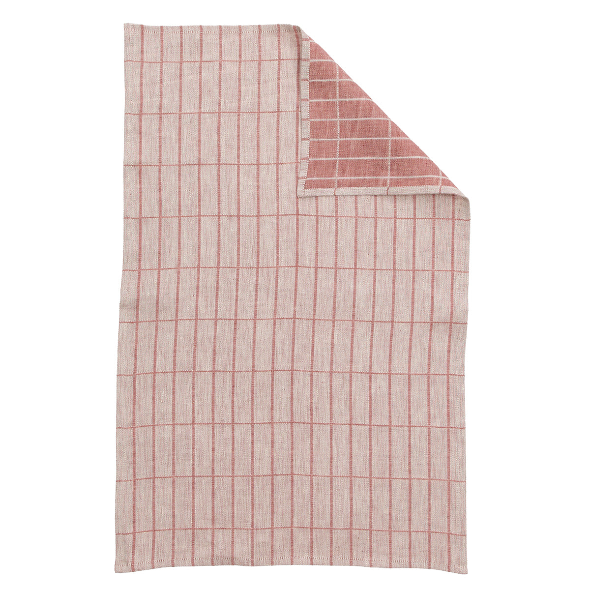 Marimekko Tiiliskivi Chestnut / Off White Tea Towel