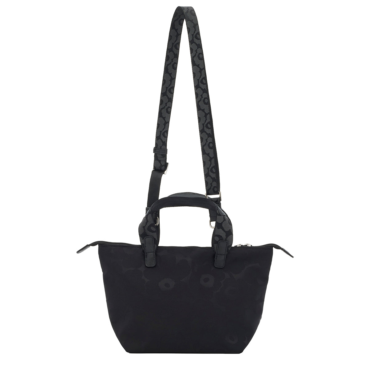 Marimekko Unikko Black Small Tote Shoulder Bag