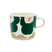 Marimekko Unikko Dark Green / Beige / White Coffee Cup