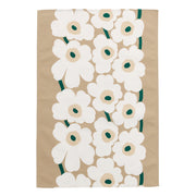 Marimekko Unikko Beige / White / Dark Green Tea Towel