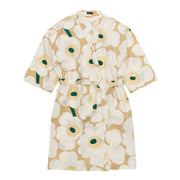 Marimekko Unikko Beige / White / Dark Green Morning Gown