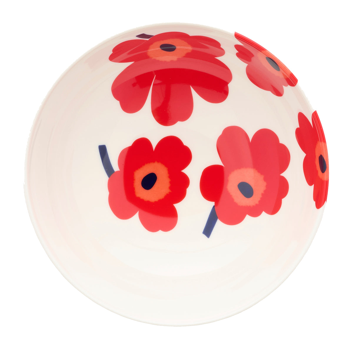 Marimekko Unikko White / Red / Dark Blue Small Serving Bowl