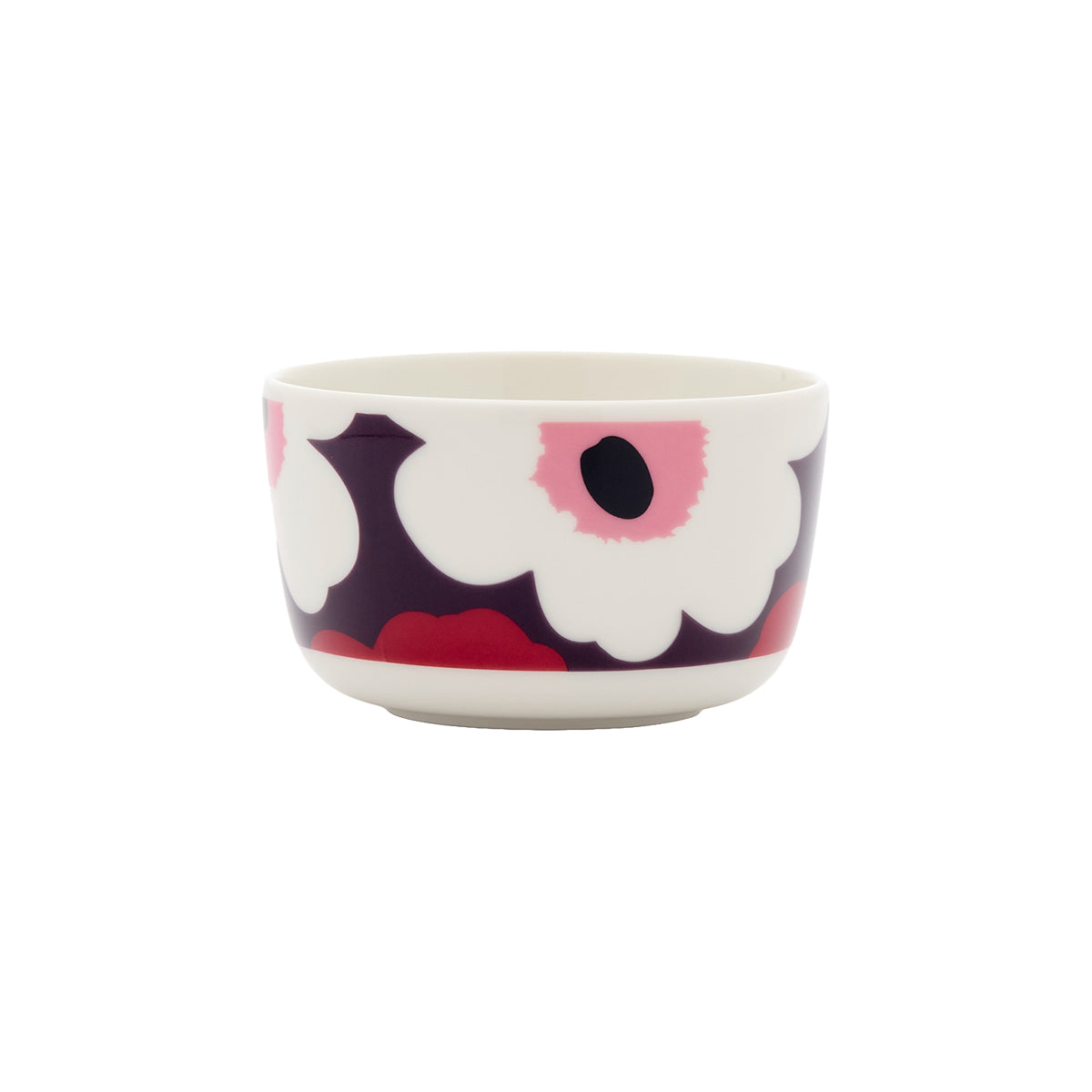 Marimekko Unikko Plum / White / Pink Dessert Bowl