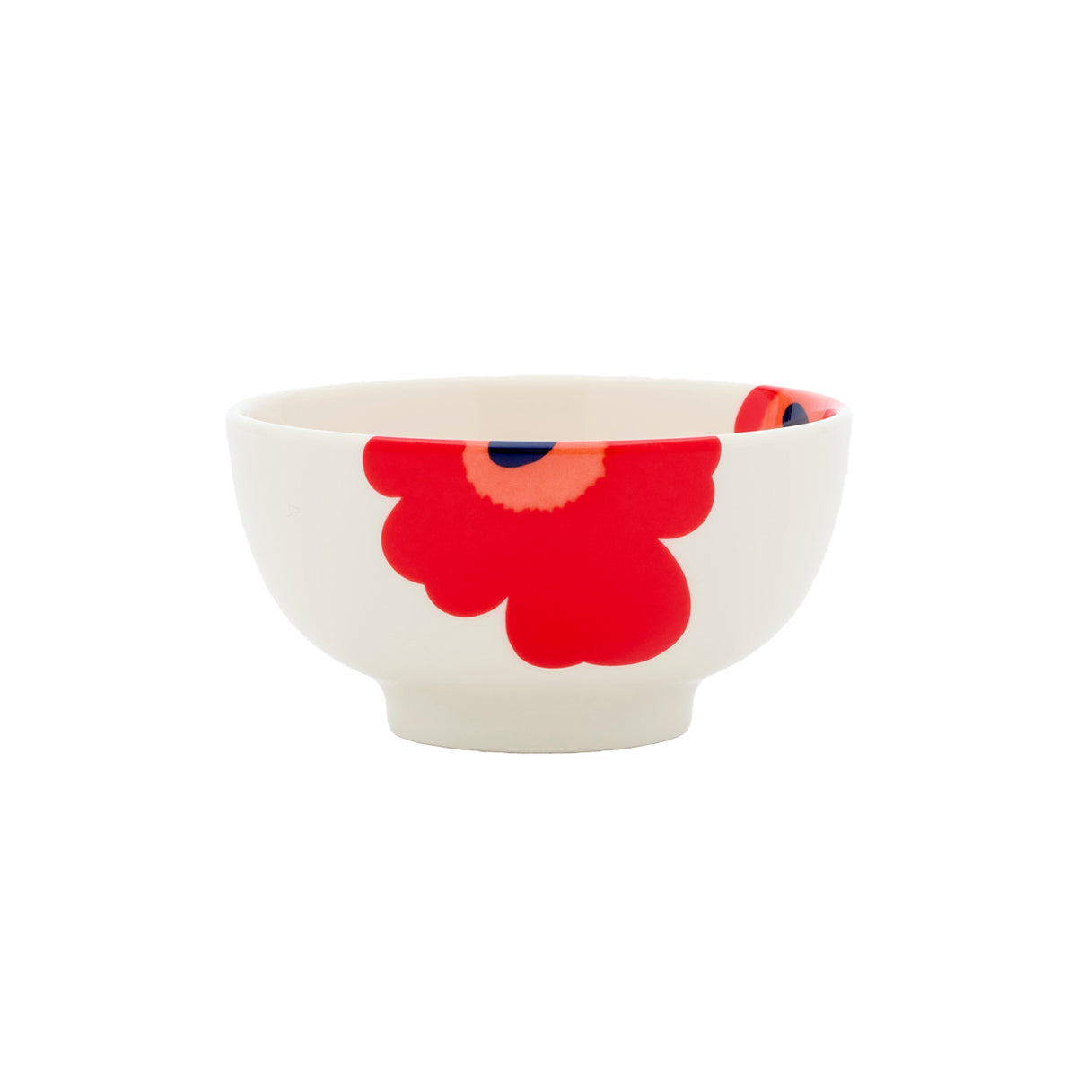 Marimekko Unikko White / Red / Dark Blue Small Rice Bowl