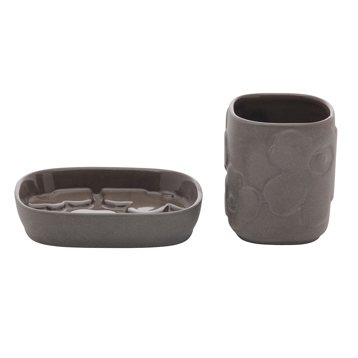 Marimekko Unikko Charcoal Bathroom Accessory Set
