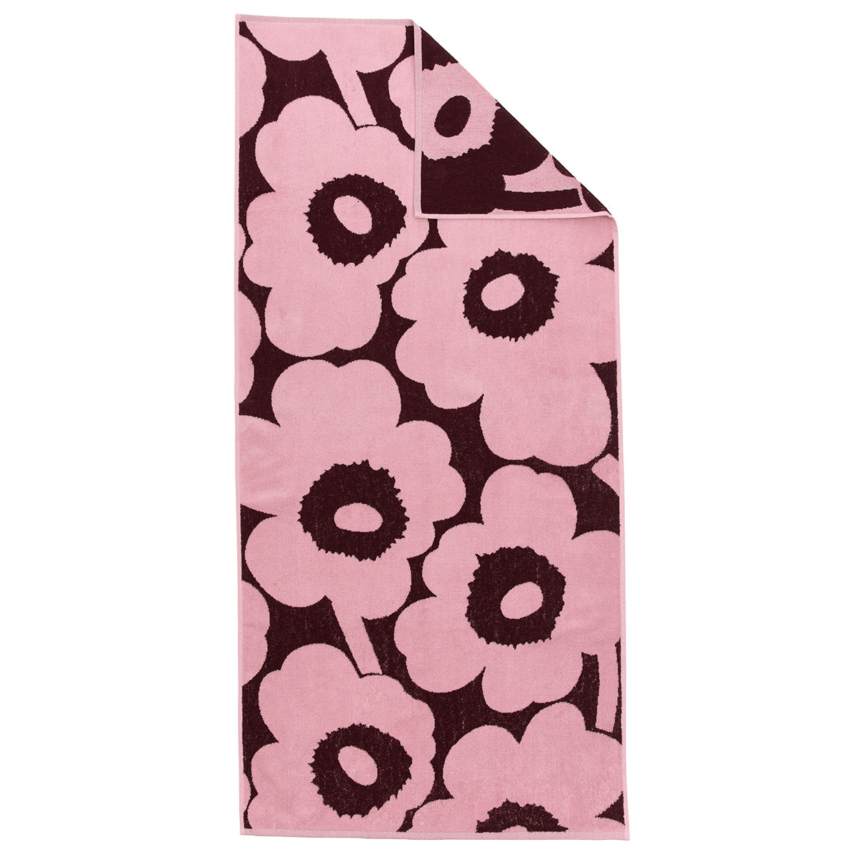 Marimekko Unikko Plum / Pink Bath Towel