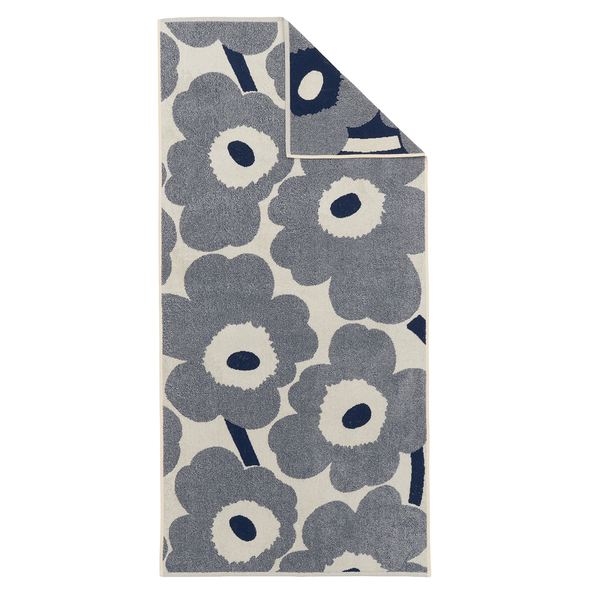 Marimekko Unikko Blueberry / Off White Bath Towel