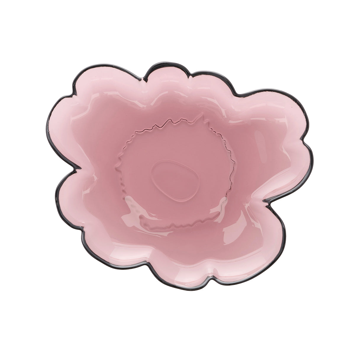Marimekko Unikko Shape Mauve Glass Salad Plate