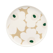 Marimekko Unikko White / Beige / Dark Green Salad Plate