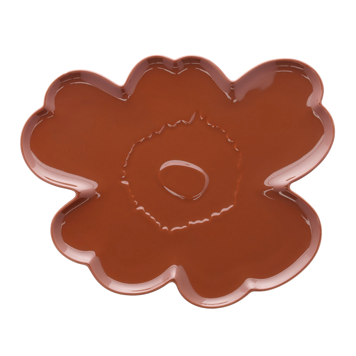 Marimekko Unikko Shape Chestnut Brown Serving Plate