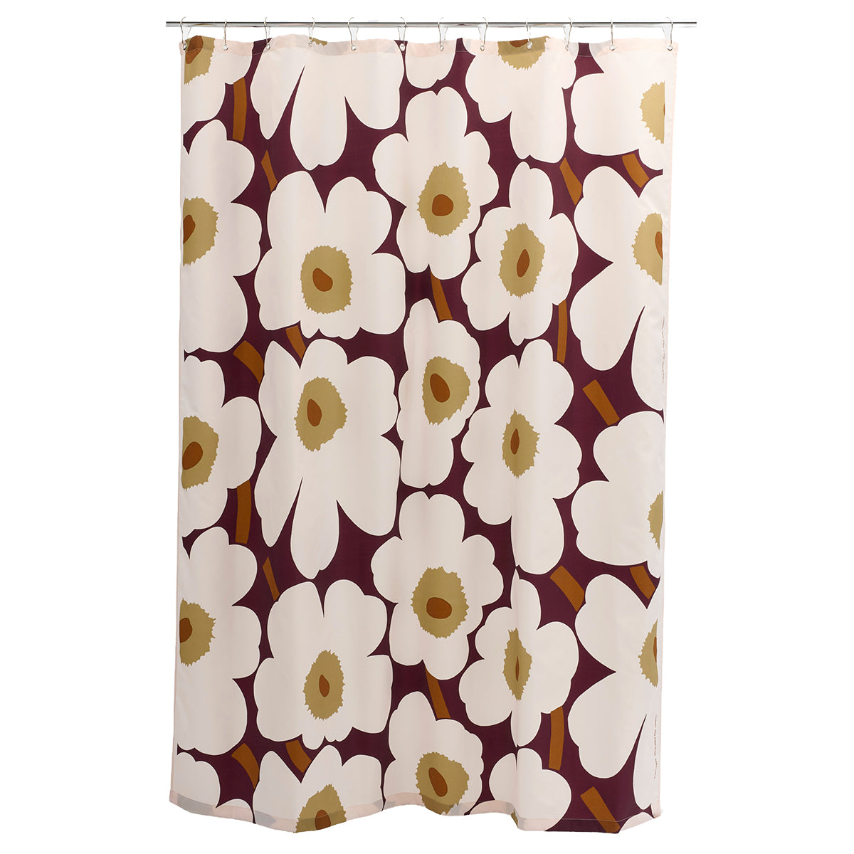 Marimekko Unikko Plum / Off White / Toffee Shower Curtain
