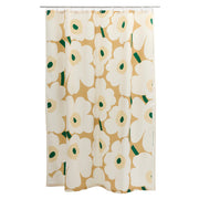 Marimekko Unikko Beige / White / Dark Green Shower Curtain