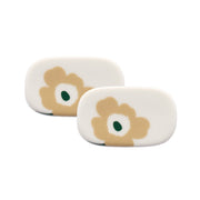 Marimekko Unikko White / Beige / Dark Green Chopstick Holders - Set of 2