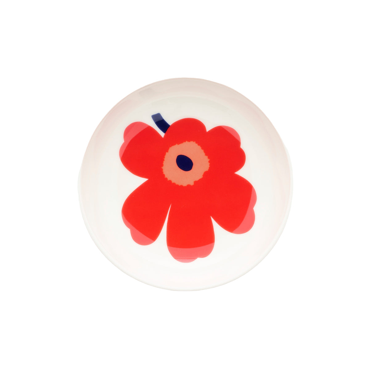 Marimekko Unikko White / Red / Dark Blue Small Snack Dish
