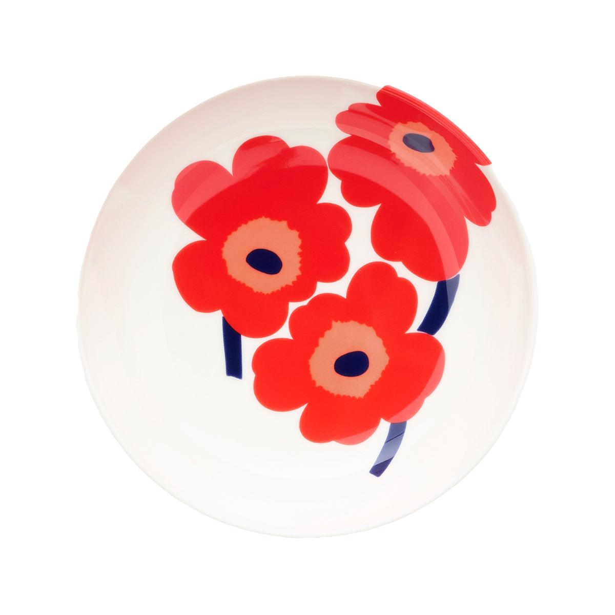 Marimekko Unikko White / Red / Dark Blue Pasta Dish