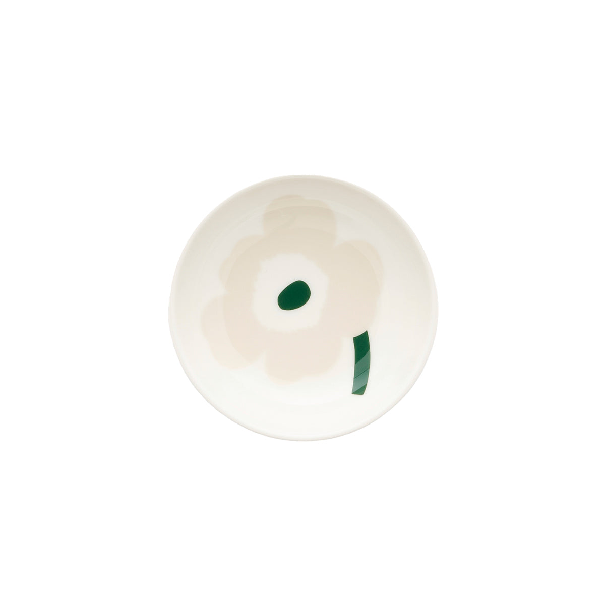 Marimekko Unikko White / Sand / Dark Green Mini Sauce Dish