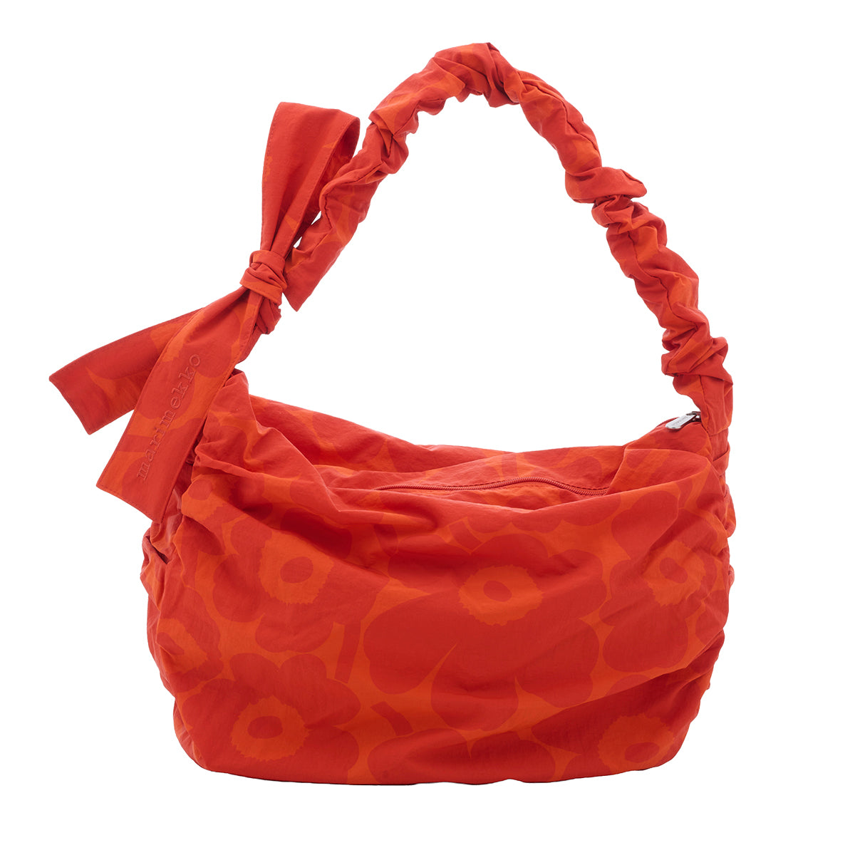 Marimekko Unikko Utu Dark Orange / Red Large Shoulder Bag