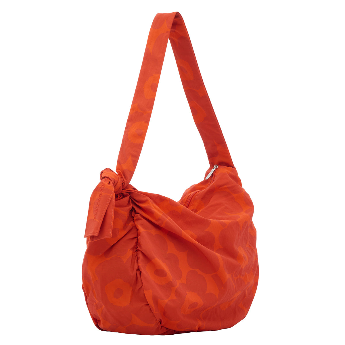 Marimekko Unikko Utu Dark Orange / Red Large Shoulder Bag