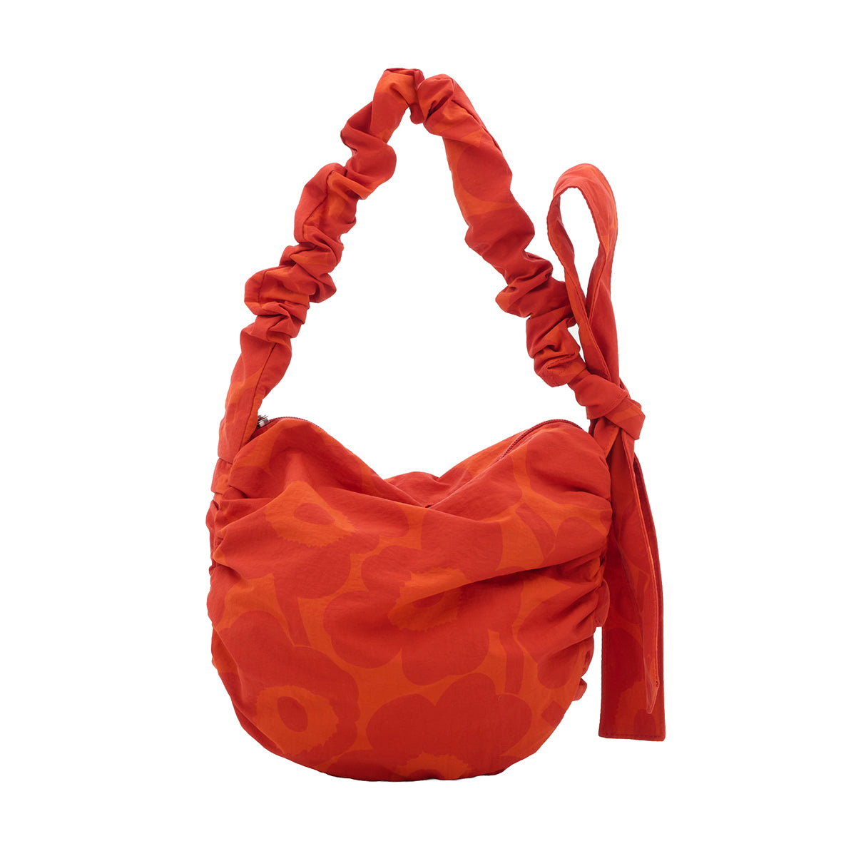 Marimekko Unikko Utu Dark Orange / Red Medium Shoulder Bag