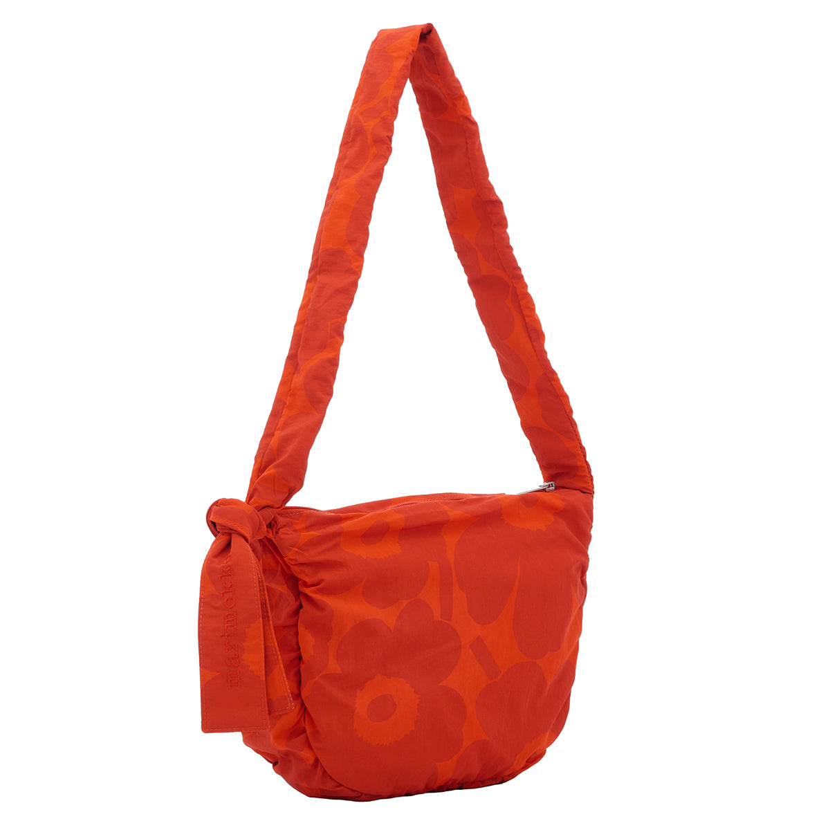 Marimekko Unikko Utu Dark Orange / Red Medium Shoulder Bag