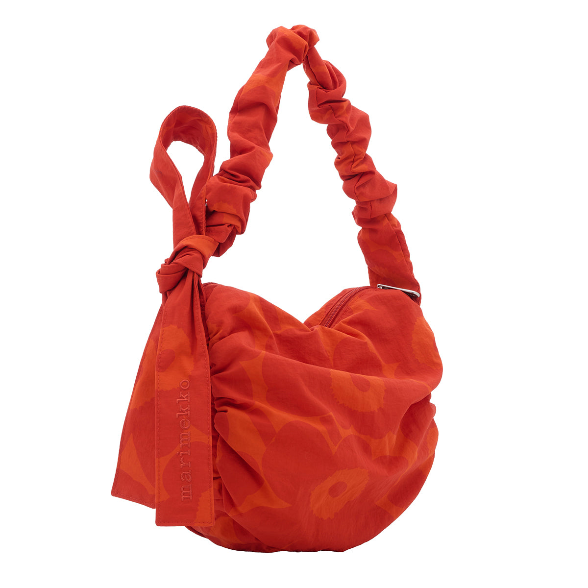 Marimekko Unikko Utu Dark Orange / Red Medium Shoulder Bag