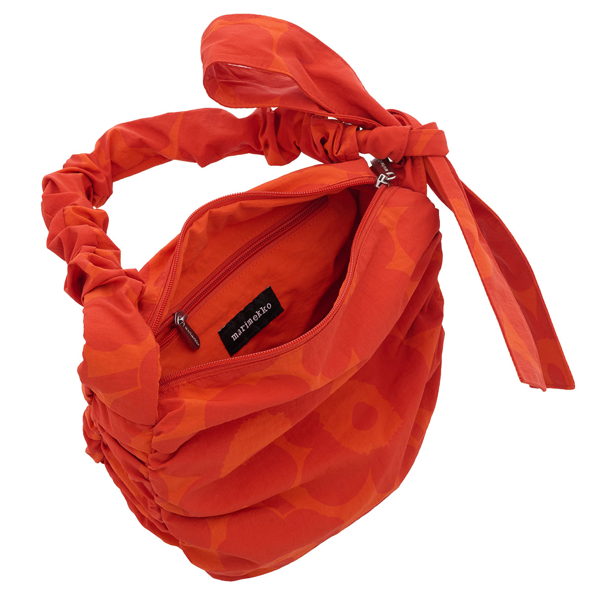 Marimekko Unikko Utu Dark Orange / Red Medium Shoulder Bag