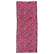 Marimekko Fiore Unikko Plum / Dark Red / Rose Sheer Wool Scarf