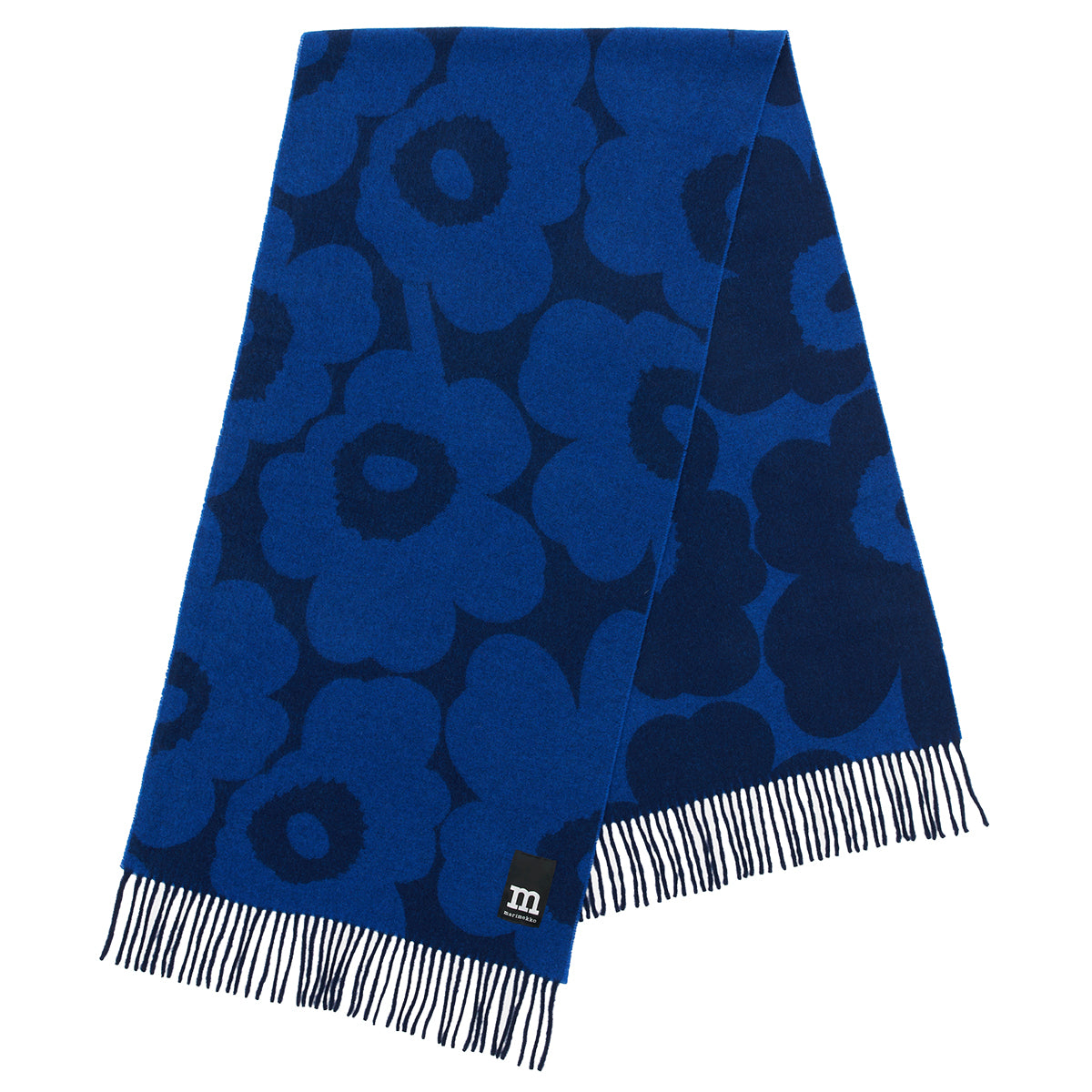 Marimekko Identtinen Unikko Blue / Black Scarf