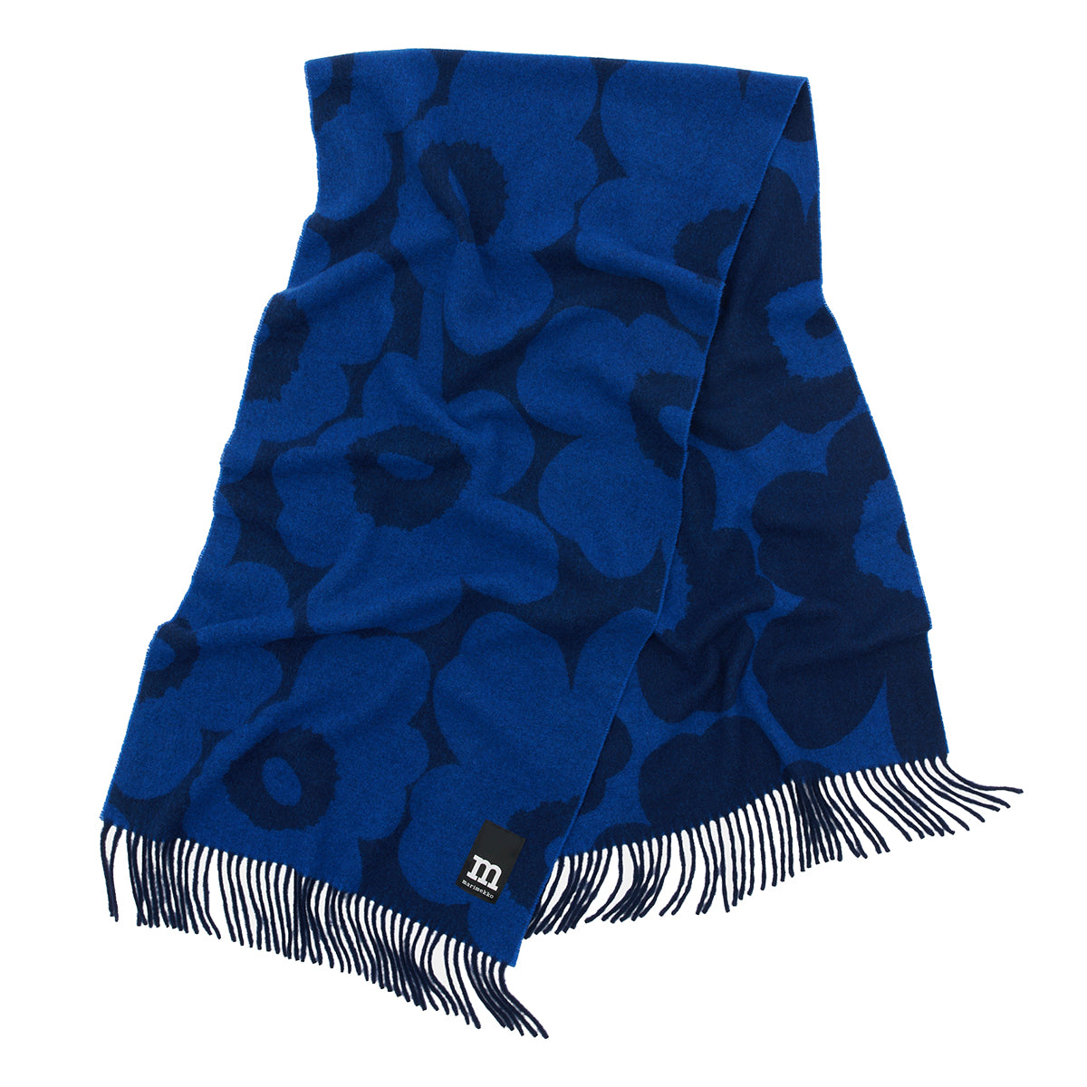 Marimekko Identtinen Unikko Blue / Black Scarf