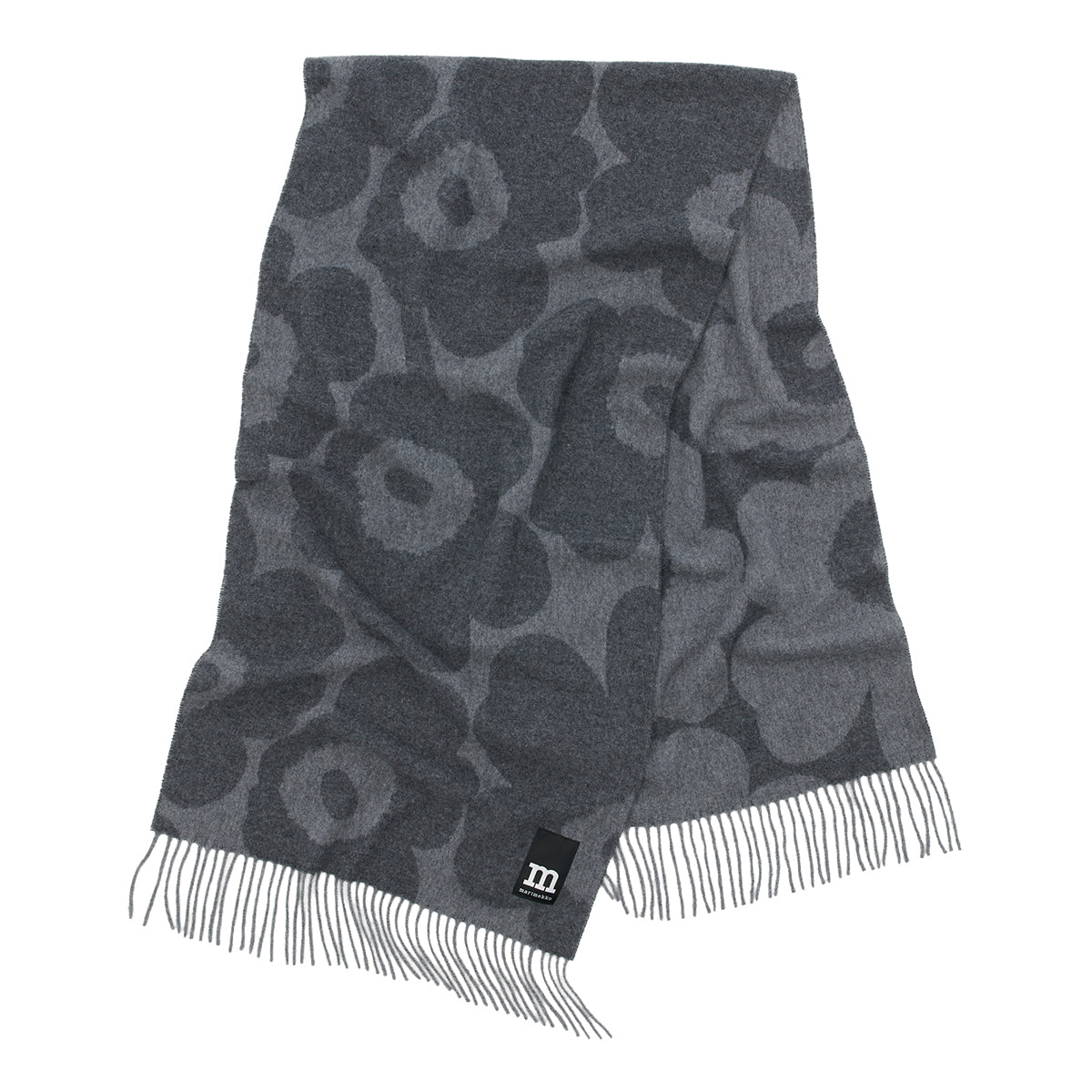 Marimekko Identtinen Unikko Grey Scarf