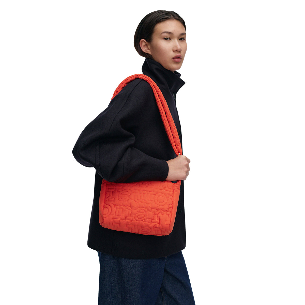 Marimekko Logo Red-Orange Small Crossbody Shoulder Joy Bag