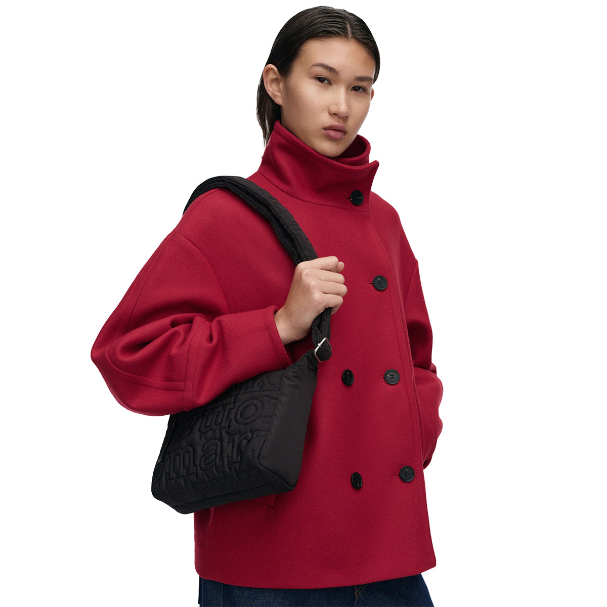Marimekko Logo Black Small Crossbody Shoulder Joy Bag