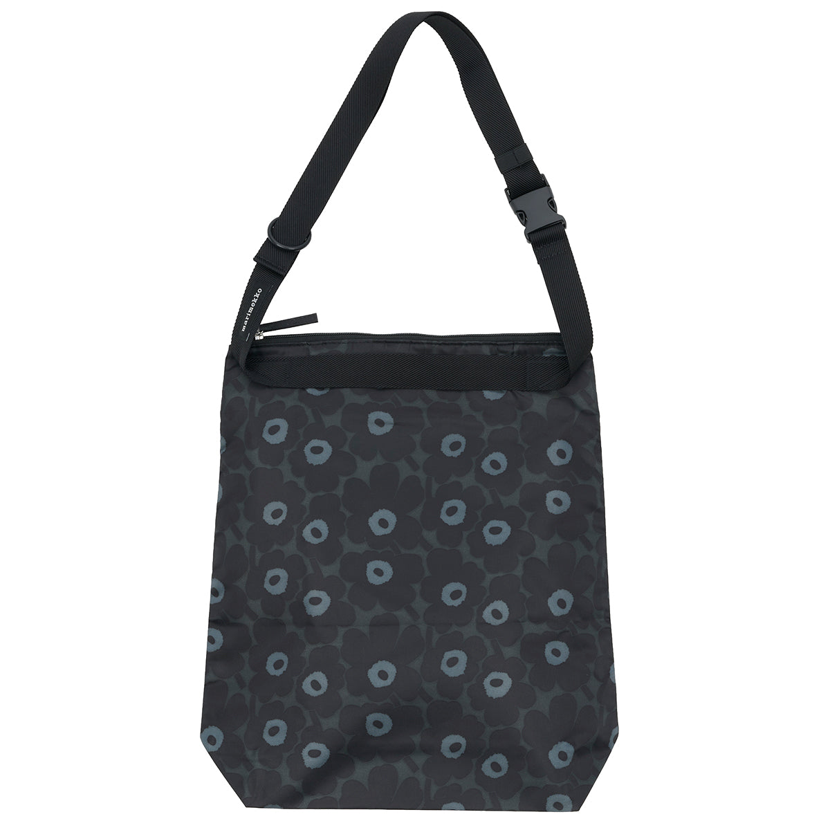 Marimekko Unikko Black / Grey Medium Neat Crossbody Shoulder Bag