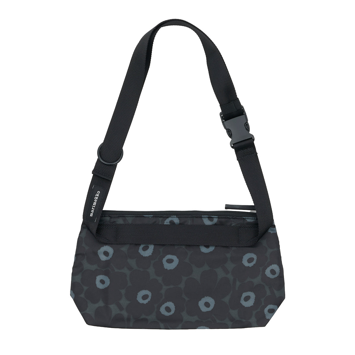Marimekko Unikko Black / Grey Small Neat Crossbody Shoulder Bag