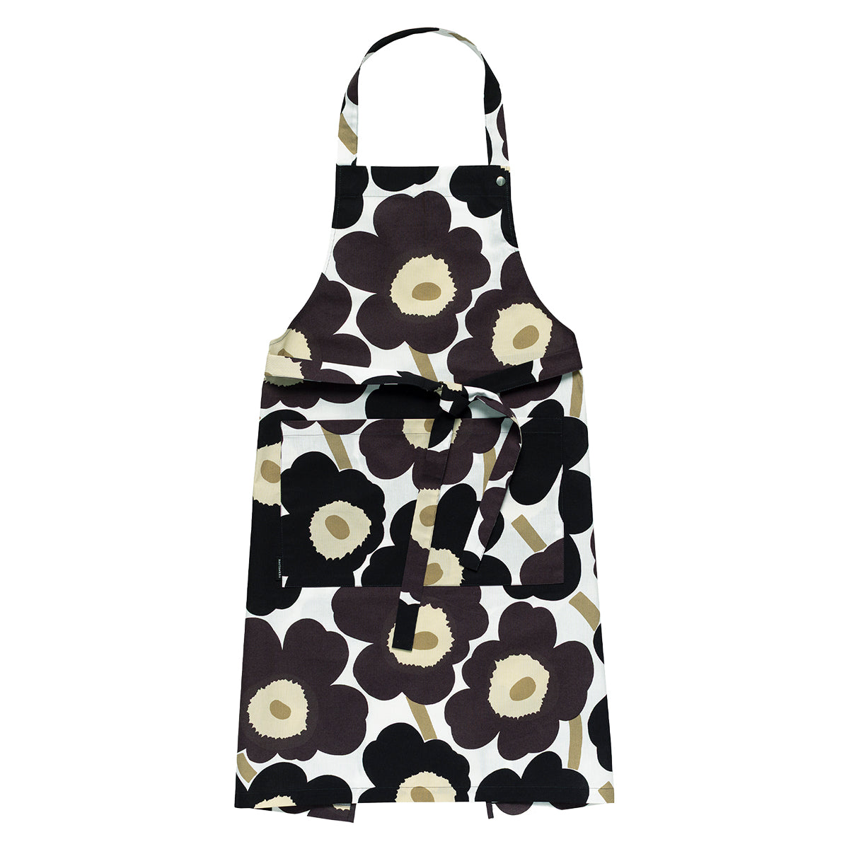 Marimekko Unikko Charcoal / White / Beige Apron