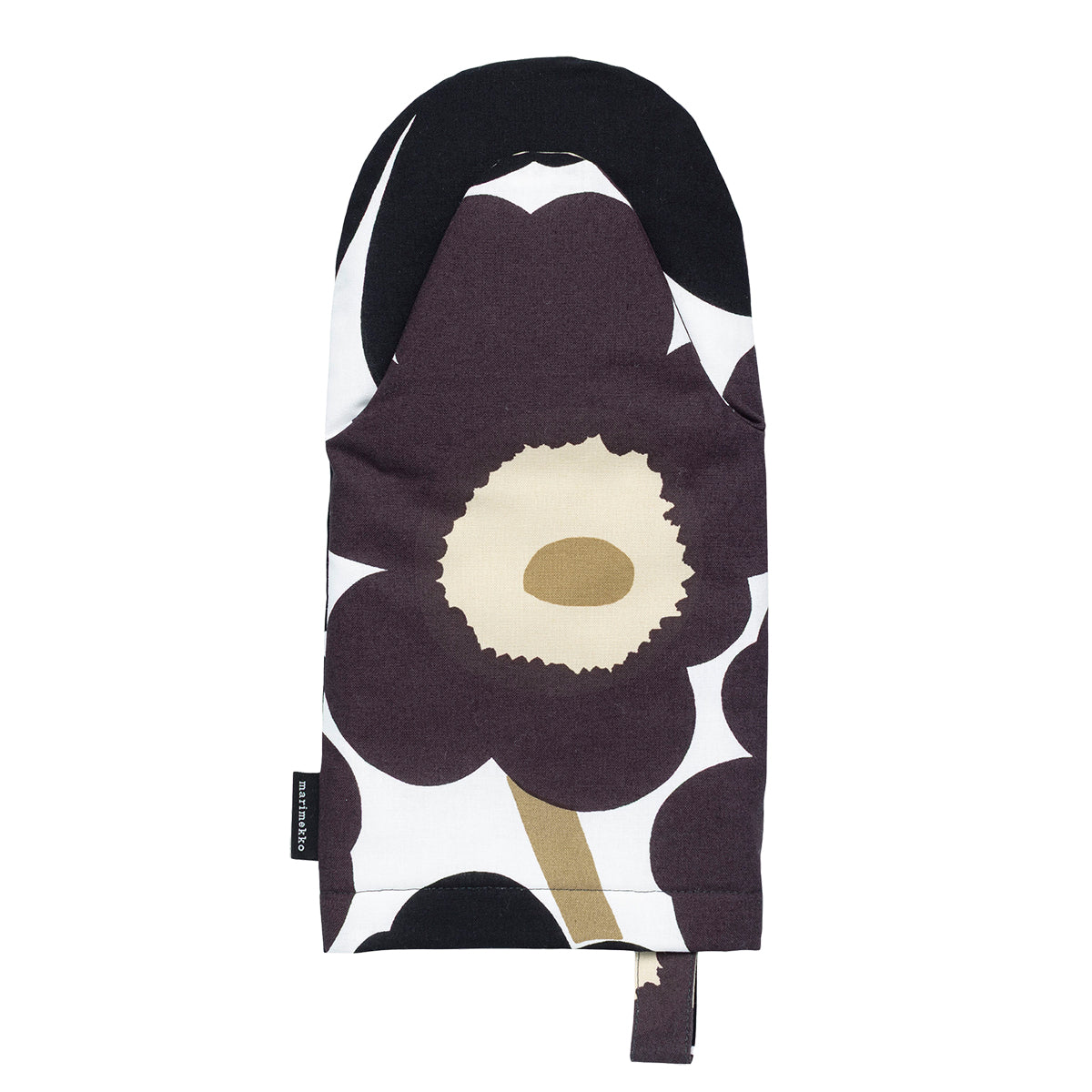 Marimekko Unikko Charcoal / White / Beige Oven Mitt