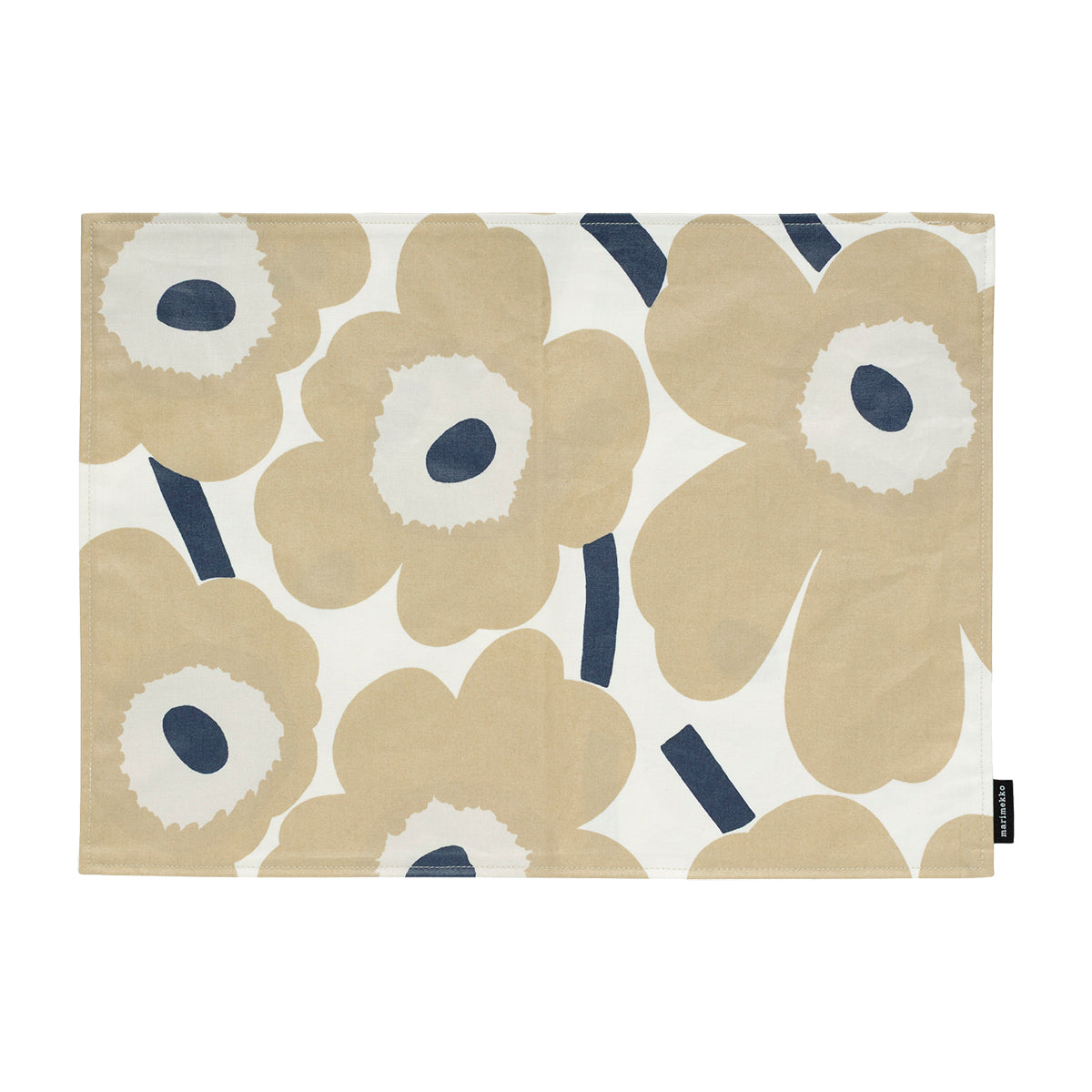 Marimekko Unikko Beige / White / Dark Blue Coated Placemat