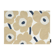 Marimekko Unikko Beige / White / Dark Blue Coated Placemat